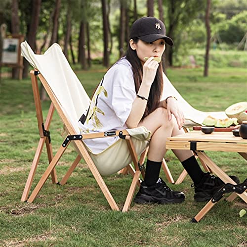 Solid Wood Folding Chairs, Portable Outdoor Leisure Camping Canvas Backrest Stools, Beech Wood Butterfly Chairs, Camping Folding Wooden Chairs, Portable Outdoor Picnic Chairs, Foldable Wooden Chairs, #TOP4