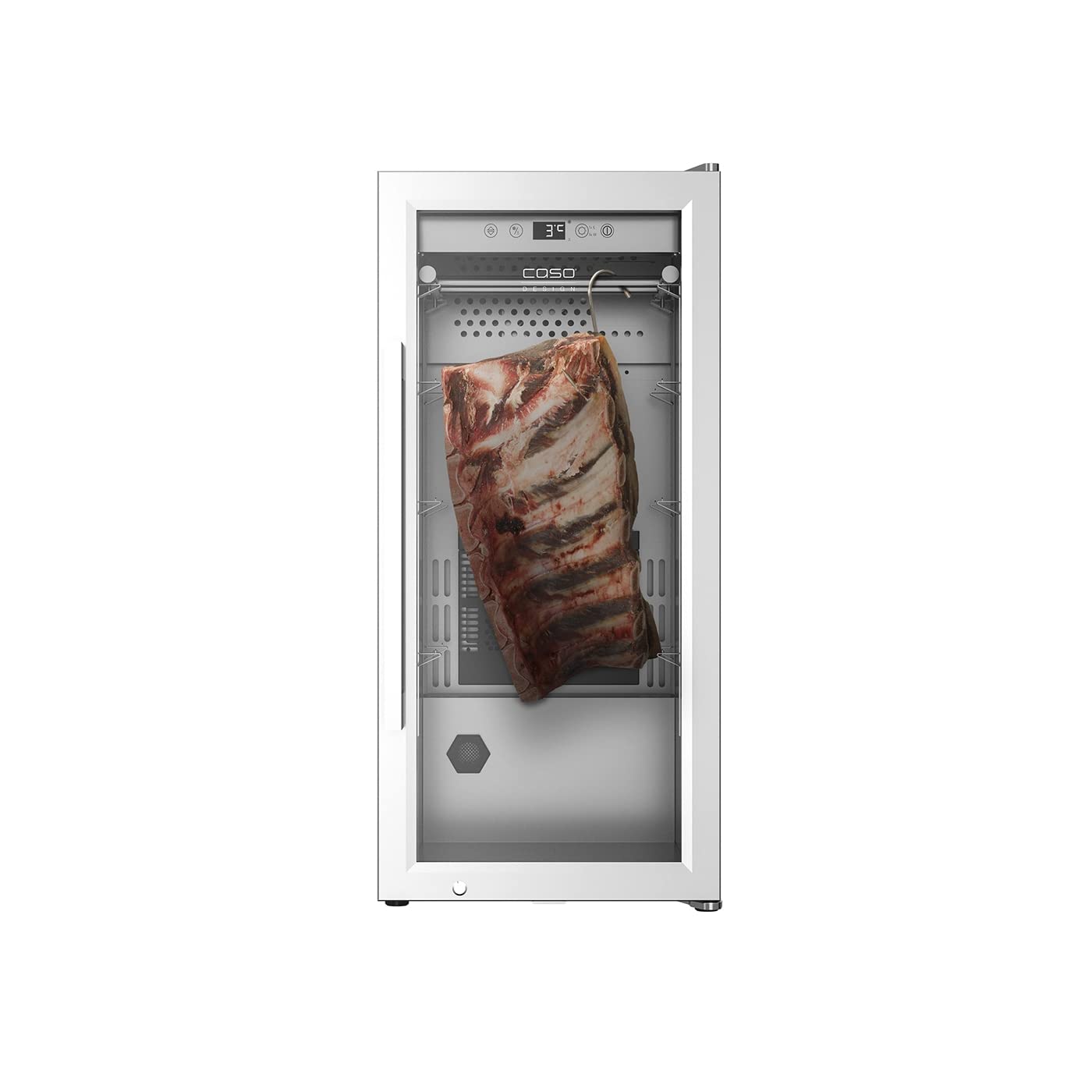 CASO Dry Aged Nevera de alta calidad con compresor para el almacenamiento y la maduración de carne y otros alimentos de alta calidad