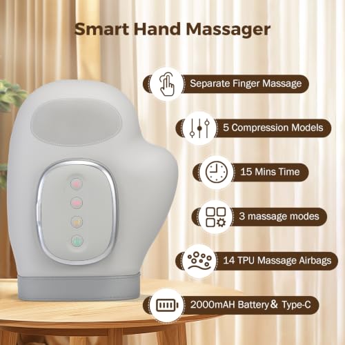 Image of VARIPOWDER Hand Massager with Heat and Compression for Arthritis