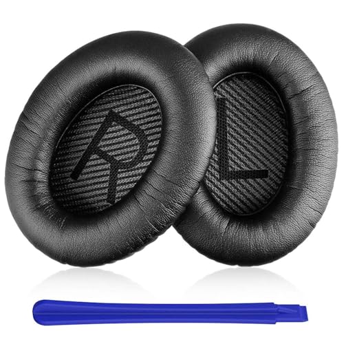 Repuesto Almohadillas para Bose QuietComfort 35 ii/QC35/QC25/QC2/QC15/Ae2/Ae2i/Ae2w, Espuma Aislante de Sonido Engrosada, Almohadillas de Cuero Suave para Bose (Negro) miniatura 1