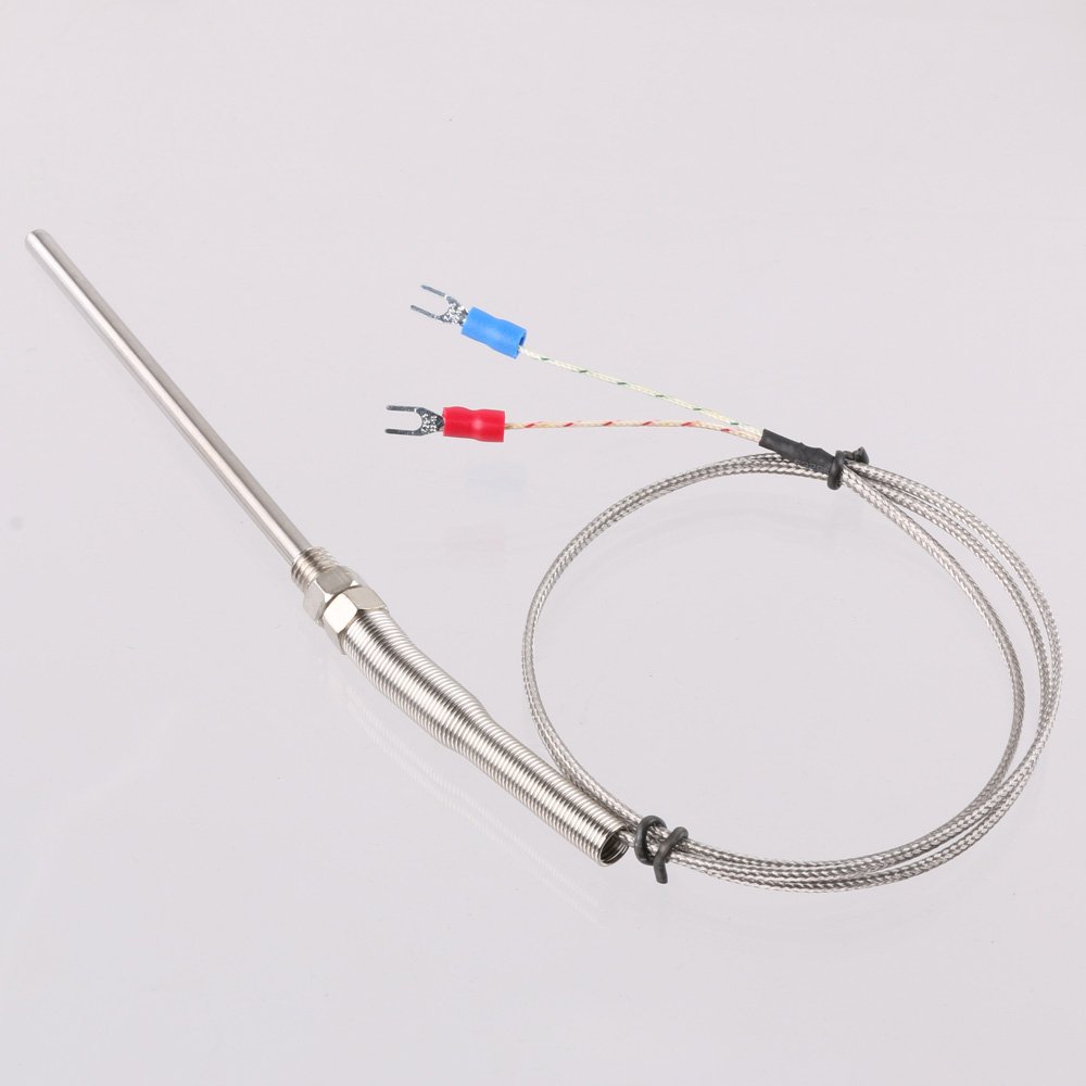3 Meter K-Typ Hochtemperatur -100 ~ 1250 Grad Thermoelement 50mm Sondensensor