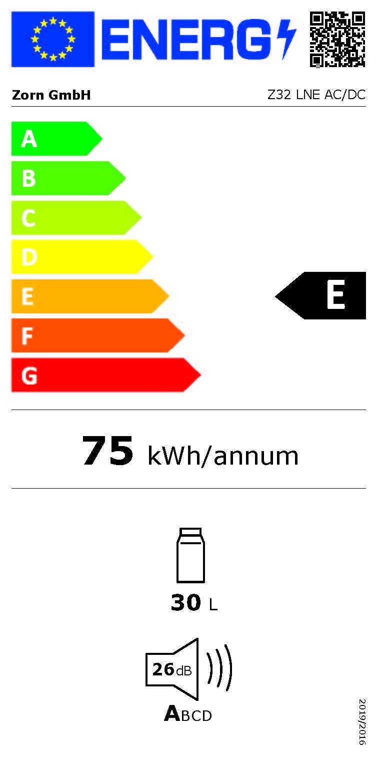 ZORN Z32 12/230V Kühlbox EEK: E (A - G) Thermoelektrisch 230 V, 12V Blau- white 30l