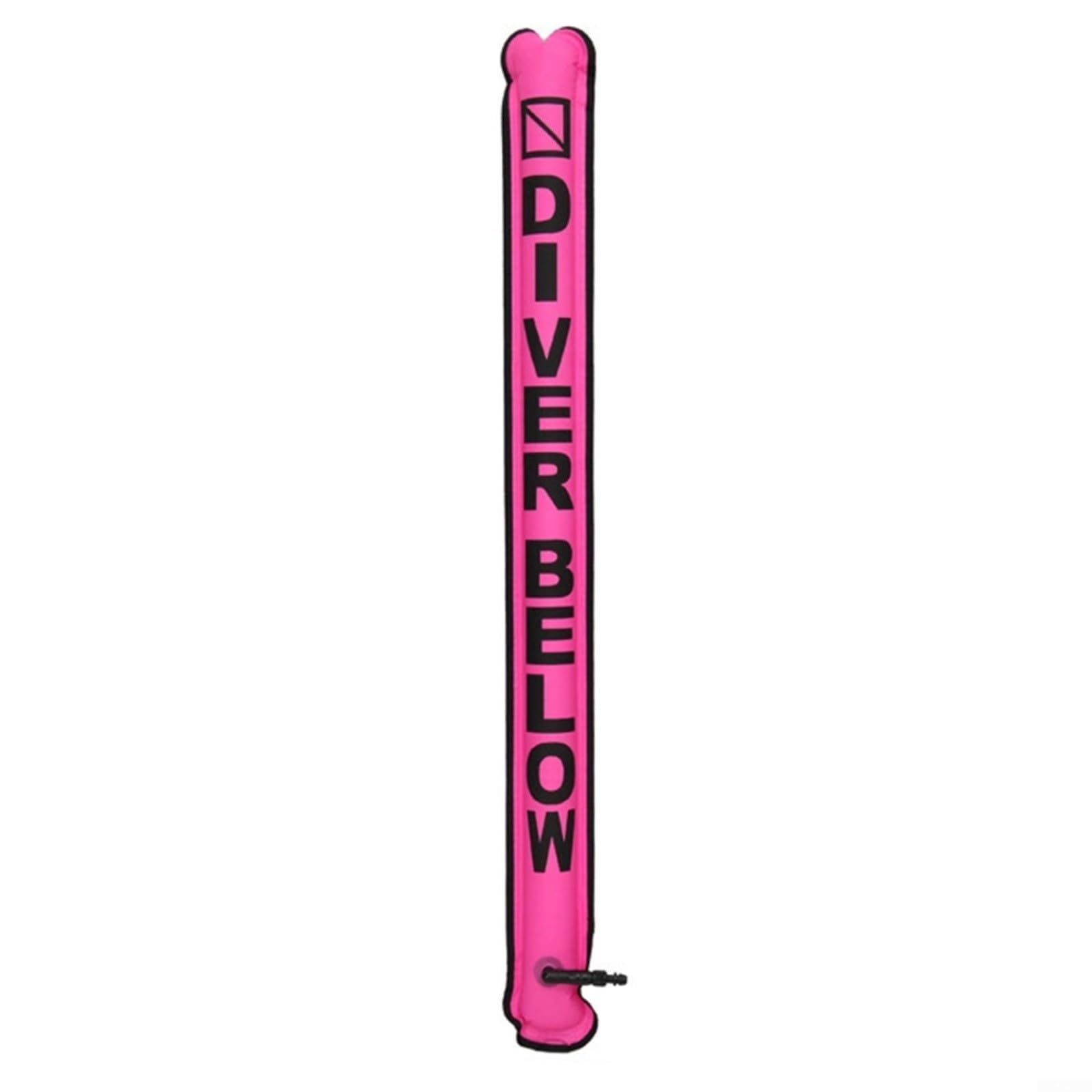 Evenoonest Scuba Diving SMB, Inflatable for SURFACE Marker Buoy 210D Nylon Signal Tube for Underwater Safety Snorkeling Spearfishing Yellow(Pink)