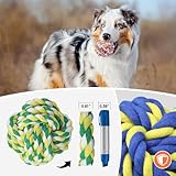 GASAPET Extra großes hundespielzeug Ball Seil für Aggressive Kauer, 5er-Pack langlebige Hundebälle für mittelgroße und große Rassen, Hundeseilspielzeug Baumwolle, Kauspielzeug für Welpen beim Zahnen