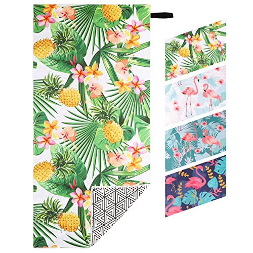 Adikaka Pineapple Beach Towel - Oversized Quick Dry Travel Towel,Super Absorbent Personalized Cute Beach Towel, Sand Free Beach Towel, Double Sided Fleece Swimming Beach Towel For Adults And Kids #TOP1