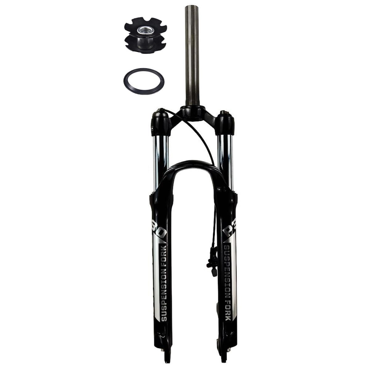 Forcella Anteriore per Bici elettrica 26 27.5 29 Pollici Mountain Bike Forcella Ammortizzata Interasse 100 mm 9 mm QR Tubo Dritto 1-1/8 Escursione 90 mm Freno a Disco DH AM XC