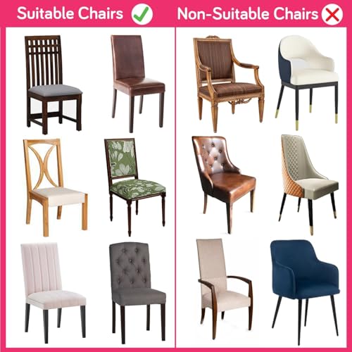 Image of HOKIPO 200 GSM Stretchable Knitting Jacquard Chair Cover Set of 1,'Nestiva Series' Burgundy (AR-6072-BRGN)