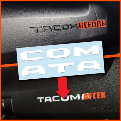 Image of (2 Sets) Prime Series UV Weatherproof Vinyl Decals for Glove Box Dashboard Letter Inserts Compatible fits Tacoma 2016-2023 (Matte White)