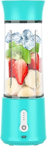 Licuadora portátil para batidos y batidos, licuadora personal recargable por USB, mini licuadora con un 16.9 fl oz, cuchillas de acero inoxidable