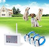 Dog Wireless Fence 2024 Upgraded Pet Containment System, Adjustable Control Range 2000 Feet, Adjustable Warning Strength, Wireless Fence Harmless for All Dogs, Waterproof Reflective Collar