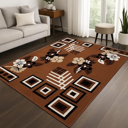 Image of 6x8 Feet Large Area Rug, Golden