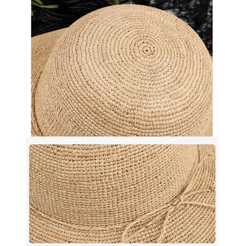 Sombrero de playa de rafia para mujer KORADI estilo Bucket miniatura 6