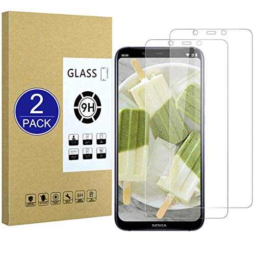 X-Dision [2 Pack Protector de Pantalla de Vidrio Templado Compatible con Nokia 8.1,[Ultra Resistente,Sin Burbujas,Fácil de Instalar] Protector de Pantalla para Nokia 8.1