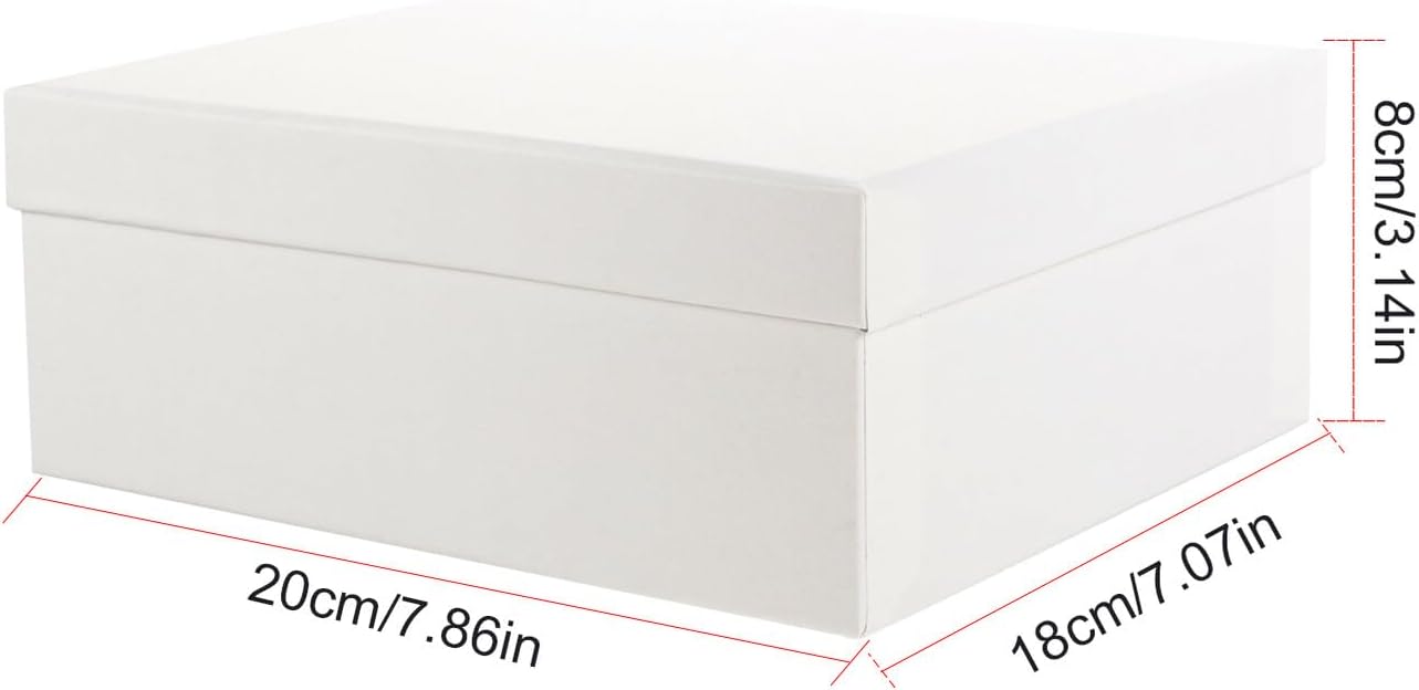 PLAFOPE Paper Gift Box for Presents, Wedding Storage Container, White