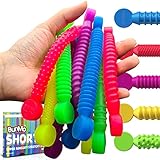 BUNMO Shorties Sensory Toys Monkey Noodles. 10pk Short Sensory Toys for Kids 5-7 & Sensory Toys for Kids 8-12. Monkey Noodles Fidget Toy.