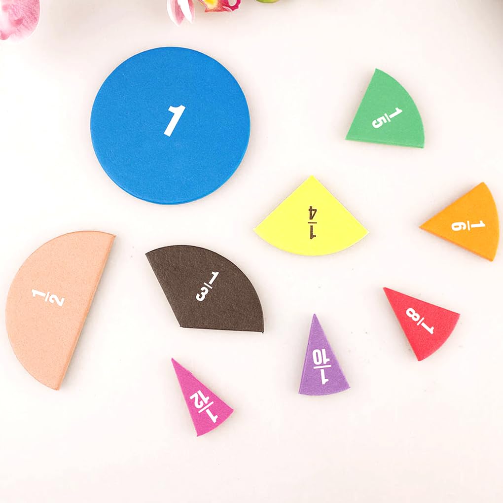 5 set 102 pezzi bambini EVA Frazione piastrelle matematica imparare aiuto didattico calcolo fornitura scuola elementare scuola primaria prescolare