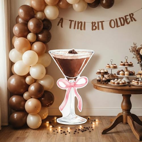 Image of Colingmill 4ft Espresso Martini Birthday Decorations Pink a Tini Bit Older Party Cardboard Cutouts Birthday Party Cardboard Cutouts Decor for Women Bar Wedding Bachelorette Bridal Shower Supplies