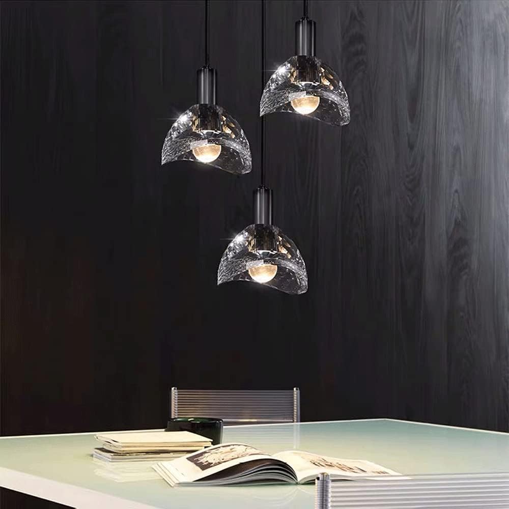 Czarna kryształowa wisząca lampa wisząca Wyspa kuchenna E27 Szklana kula Pojedyncza lampa sufitowa Luksusowy Kreatywny nowoczesny mały żyrandol do sypialni, przejściach i korytarzach, salonie przy