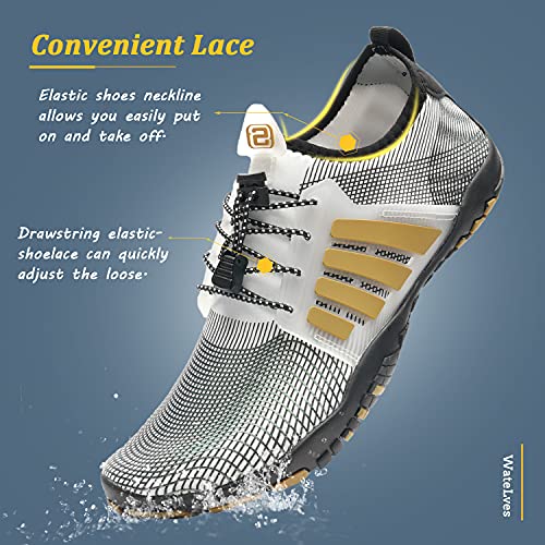 Image of WateLves Water Shoes Mens Womens Beach Swim Shoes Quick-Dry Aqua Socks Pool Shoes for Surf Yoga Water Aerobics