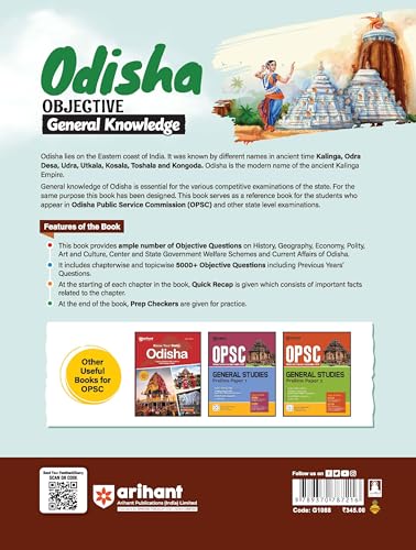 Image of Arihant Odisha Objective General Knowledge 2025 | 5000+ MCQs with Previous Year Questions | Complete GK Guide for OPSC, ASO, OSSC, OSSSC, Railways & State Competitive Exams | History, Geography, Economy, Polity, Tourism, Art & Culture, Current Affairs | English Medium