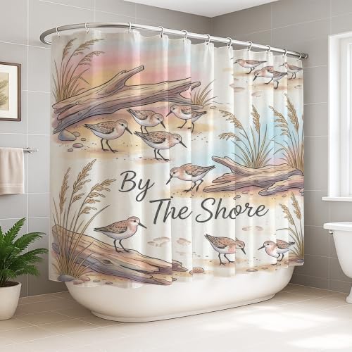 Rideau de douche imperméable extra large 274 x 183 polyester oiseaux - 2