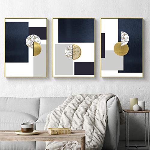 Art mural abstrait géométrique pour sublimer la décoration de votre salon moderne