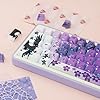 Shine Through PBT Keycaps - Side Print Dye Sub Cherry Profile 131 Keys Purple Japanese Anime Keycaps Set for Cherry Mx Switch Mechanical Keyboard - Image 3