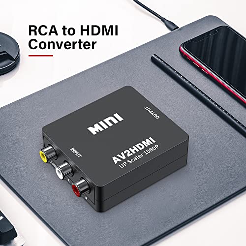 Upgrow Rca To Hdmi Converter 1080P Mini Cvbs To Hdmi Composite Video Audio Converter Av To Hdmi Converter Supports Ntsc Pc Laptop Xbox Ps4 Ps3 Tv Stb Vhs Vcr Camera Dvd, Upgrowrcah01 #TOP6