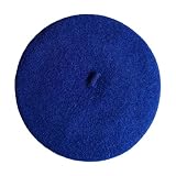JOYHY Kids Girls Boys Solid Color Classic French Style Beret Beanie Hat Royal Blue