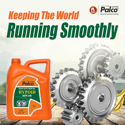 Image of PALCO Hypoid 85W140 Heavy Duty Gear Oil 5 Litre (Pack of 1), API GL-5 Gear Oil for Car and Commercial Vehicles, Manual Gearbox & Axles, High Load Protection & Smooth Shifting