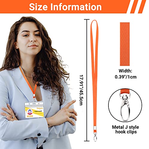 Segus Schlüsselband Bunt, 20 Stück Zehn Farben Umhängeband mit Verschluss, Schlüssel, Halsriemen Lanyard Geeignet für Männer Frauen, Schule, Bürozubehör, Farbiges Nackenband
