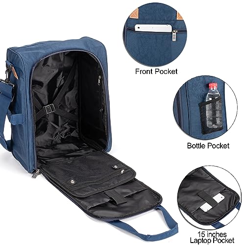 17X13X8 Inches JetBlus Airlines Personal Item Under Seat Duffel bag Suitable for Major Airlines including Spirit, Jetblue, Frontier, and American - Duffel Bag Design (Navy)2