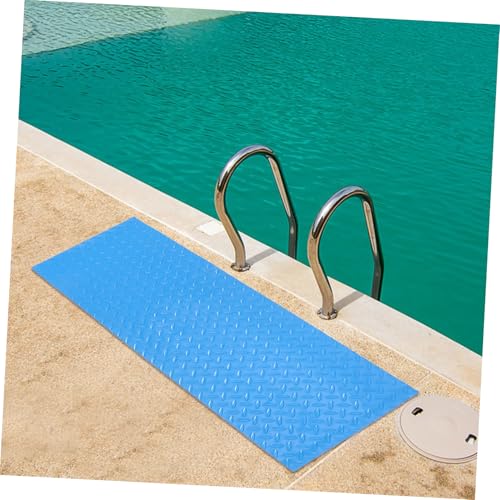 Alfombrilla antideslizante para escalera de piscina azul miniatura 5