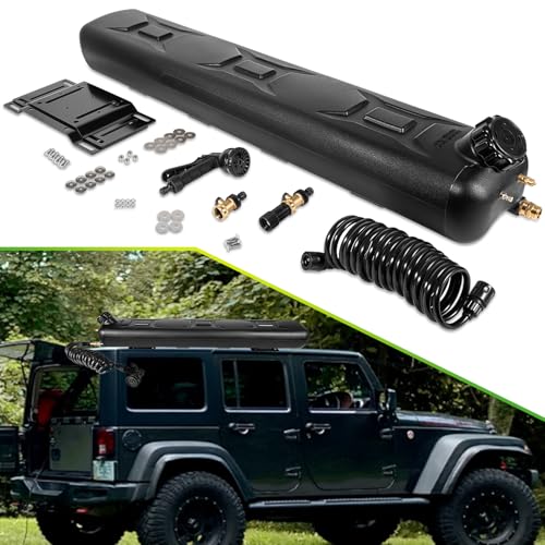 Yoursme 8-Gallon Pressurized Water Tank for Camping Showers, Overlanding and Outdoor Activities Water Supply, Roof Rack Mount Portable Water Storage for Trucks & Off Road Vehicles