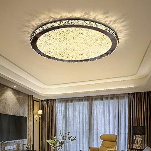 Genérico Lámparas de araña, Luces de iluminación techo cristal LED con control remoto Compatible with sala estar, ., cocina, lámpara (color: bicolor)(Promise Dimming)