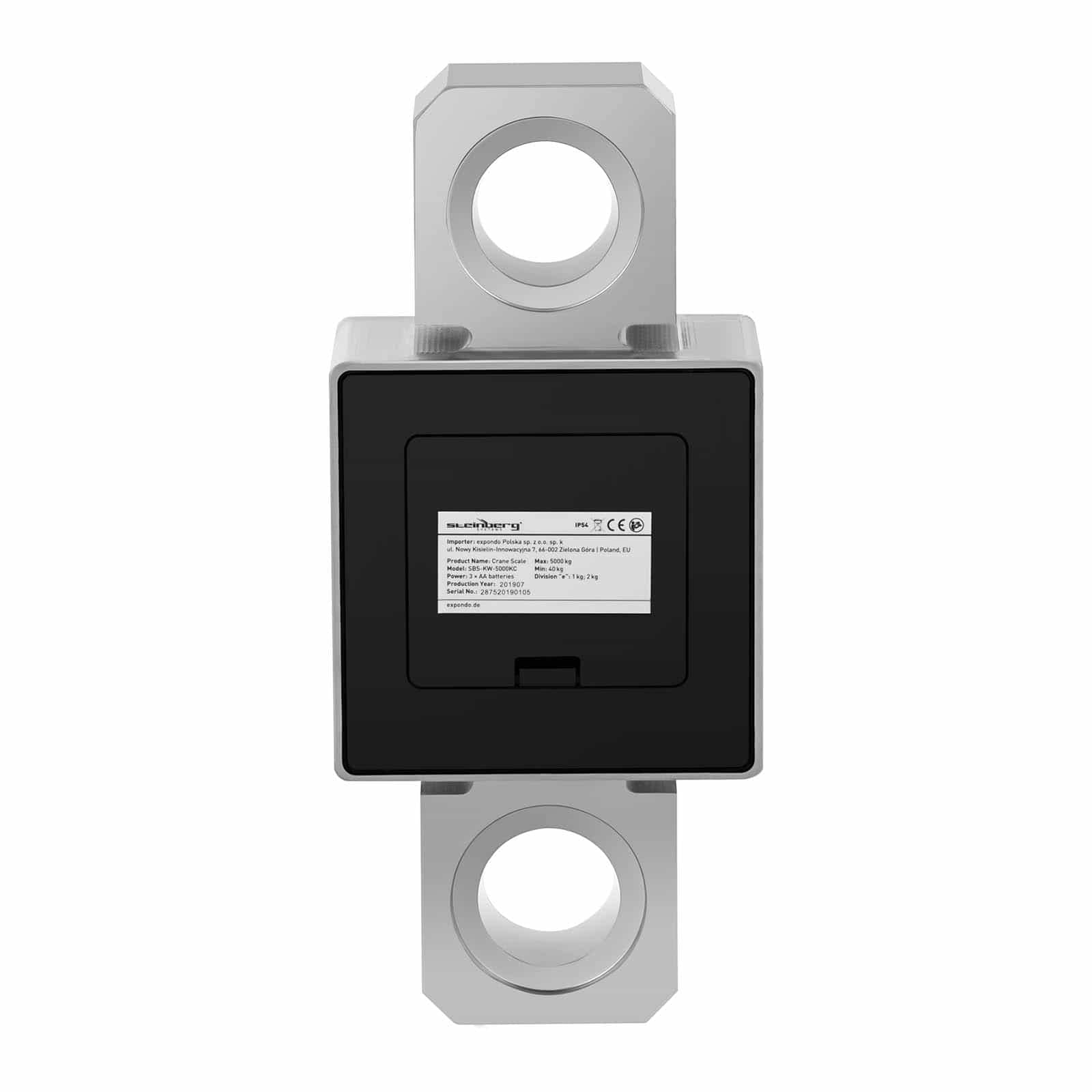 Steinberg Systems Dinamometro Digitale Bilancia Sospesa SBS-KW-5000KC (5.000 kg, Da 1 a 2 kg, Acciaio legato, Plastica, 24 h, LCD con retroilluminazione)