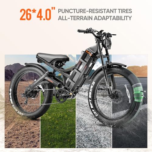 Image of 2026 eAhora Romeo Pro 3 /2 52-46 Mph Electric Bike for Adults, 6000W /4000W /2500W Dual Motor Ebike 60V 80Ah /52V 70Ah Battery 235+Miles Long Range, 26*4.0 inch /20*4.5 inch Fat Tire, Full Suspension, All Terrain