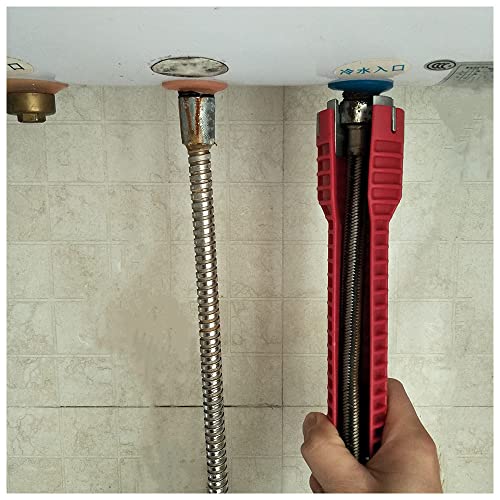 Yajumgato Faucet Installation Tool 8 in 1 Water Pipe Spanner Multifunction Pipe Repair Wrench for Toilet Bowl Sink Bathroom Kitchen - Image 2