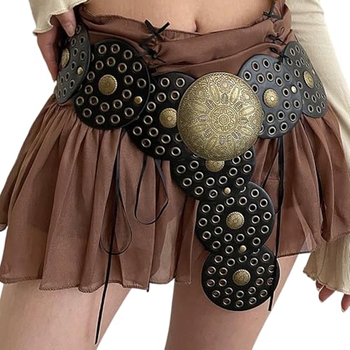Western Waist Belt For Cowgirl Carved Grommet Buckle Retro Hollow Waist Chain Stylish Belt Fashion Accessories3