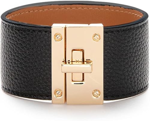 Rantanto Pulsera de cuero trenzado de moda apilable de cristal brazalete bohemio dorado corazón pulsera regalo de joyería para mujeres