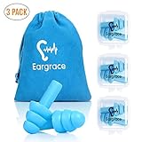 [page_title]-Wiederverwendbare Silikon-Ohrstöpsel - 3 Paare - SNR 31, wasserdicht, weich, hypoallergen - Komfortable Gehörschutzstöpsel für das Rauschunterdrückung zum Schlafen und für Flugzeuge mit Reisetasche