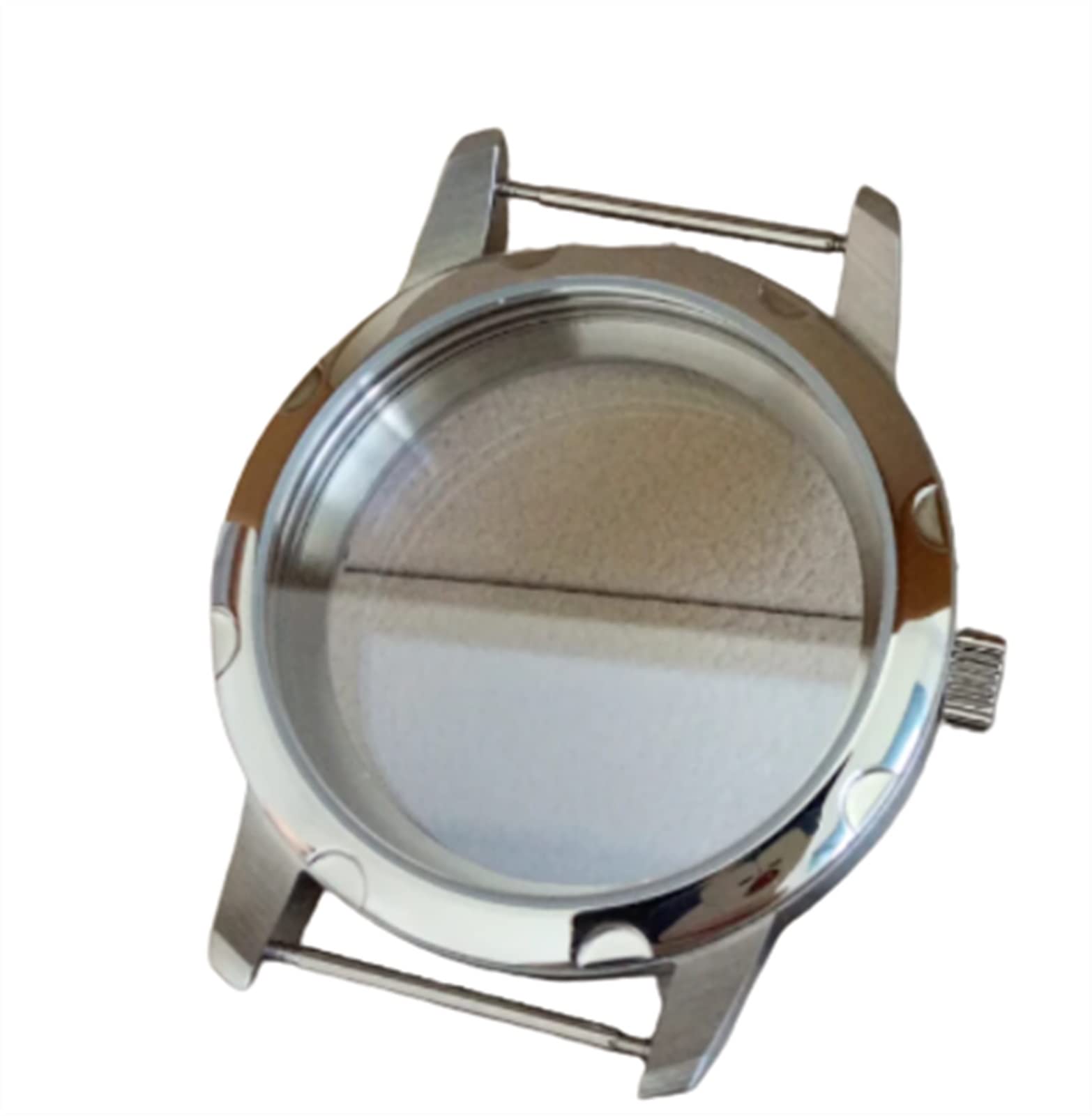 PINGPING 44mm 316L Stainless Steel Watch Cases Compatible with ETA 6497/6498 Mechanical Hand Wind Mo