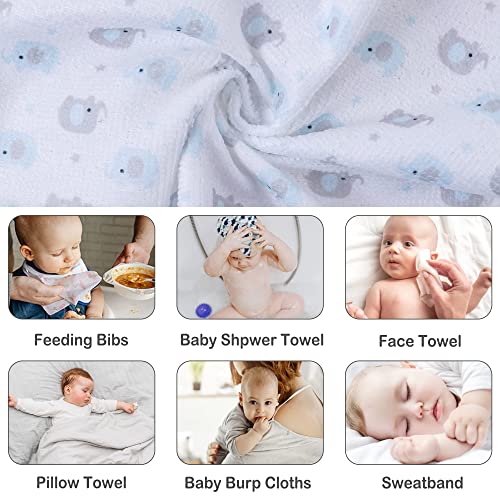 Image of Viviland Baby Washcloths 24 Pack, Toddler Wash Cloths for Bath, Super Soft & Absorbent Bath Towel for Newborn and Infants, Baby Towels Care for Baby's Sensitive Skin