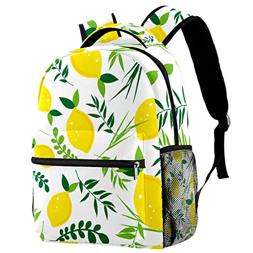 Sac à dos jaune avec filet bouteille pour éviter les fuites d'eau
