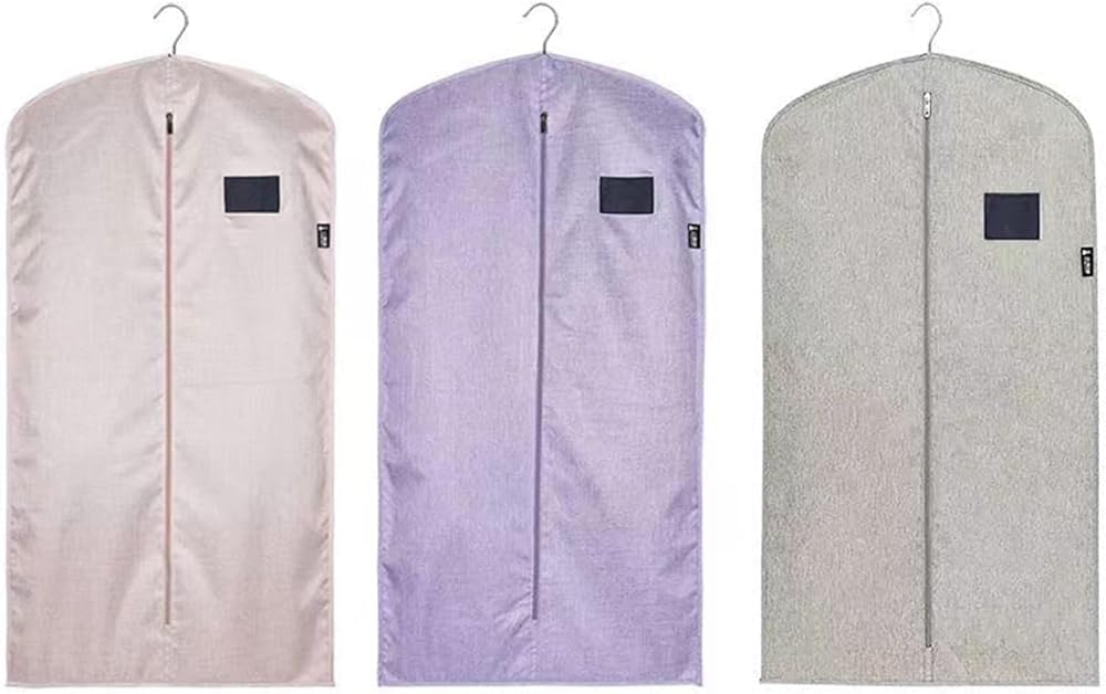 Funda antipolvo gruesa para ropa, bolsa de almacenamiento multifuncional para abrigo y traje, diseño de cremallera semitransparente para protección de bodas