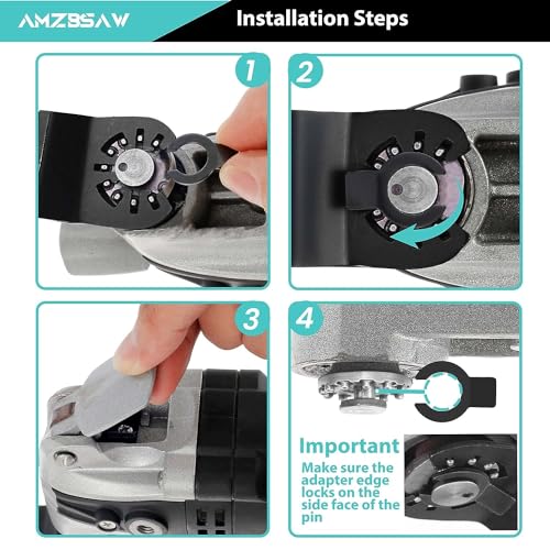 Image of AMZBSAW 100PCS Titanium Oscillating Multitool Blades Metal Cutting, Multi Tool Blades Kits for Metal Nails Wood Plastic and Hard Material, Saw Blades Fit Milwaukee Ryobi Dewalt Bosch, 4 Types