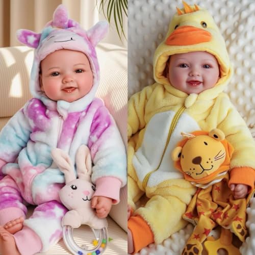 Muñecas Baby Doll Mia Twins 17 pulgadas pack x2 miniatura 1