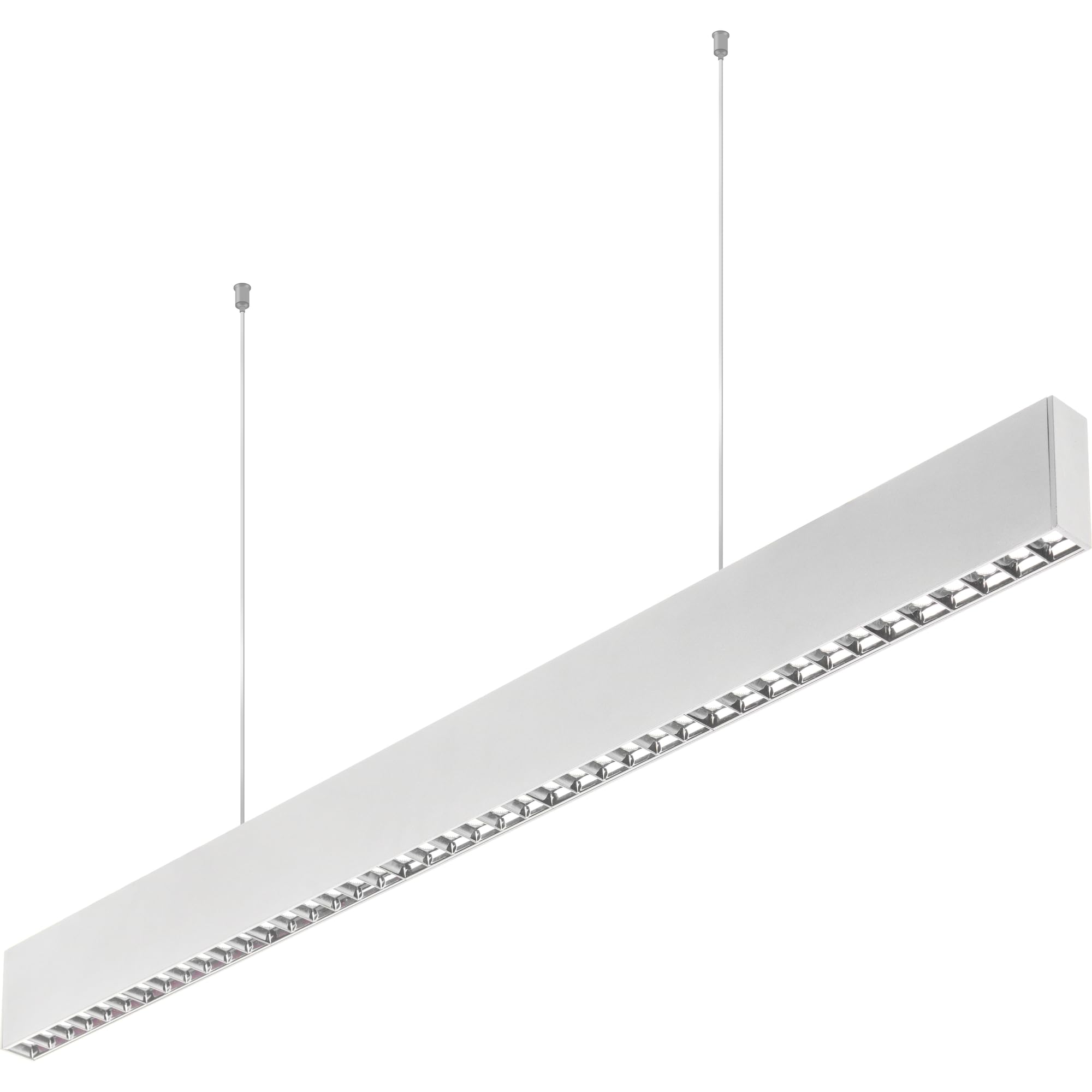 GTV LED Pendelleuchte VILANA, Up Downlight Funktion, Blendfrei UGR19, 42W (30W12W), 3780lm, 4000K Neutralweiß, 120 cm, Aluminium, Ideal für Büro Wohnraum, Weiß
