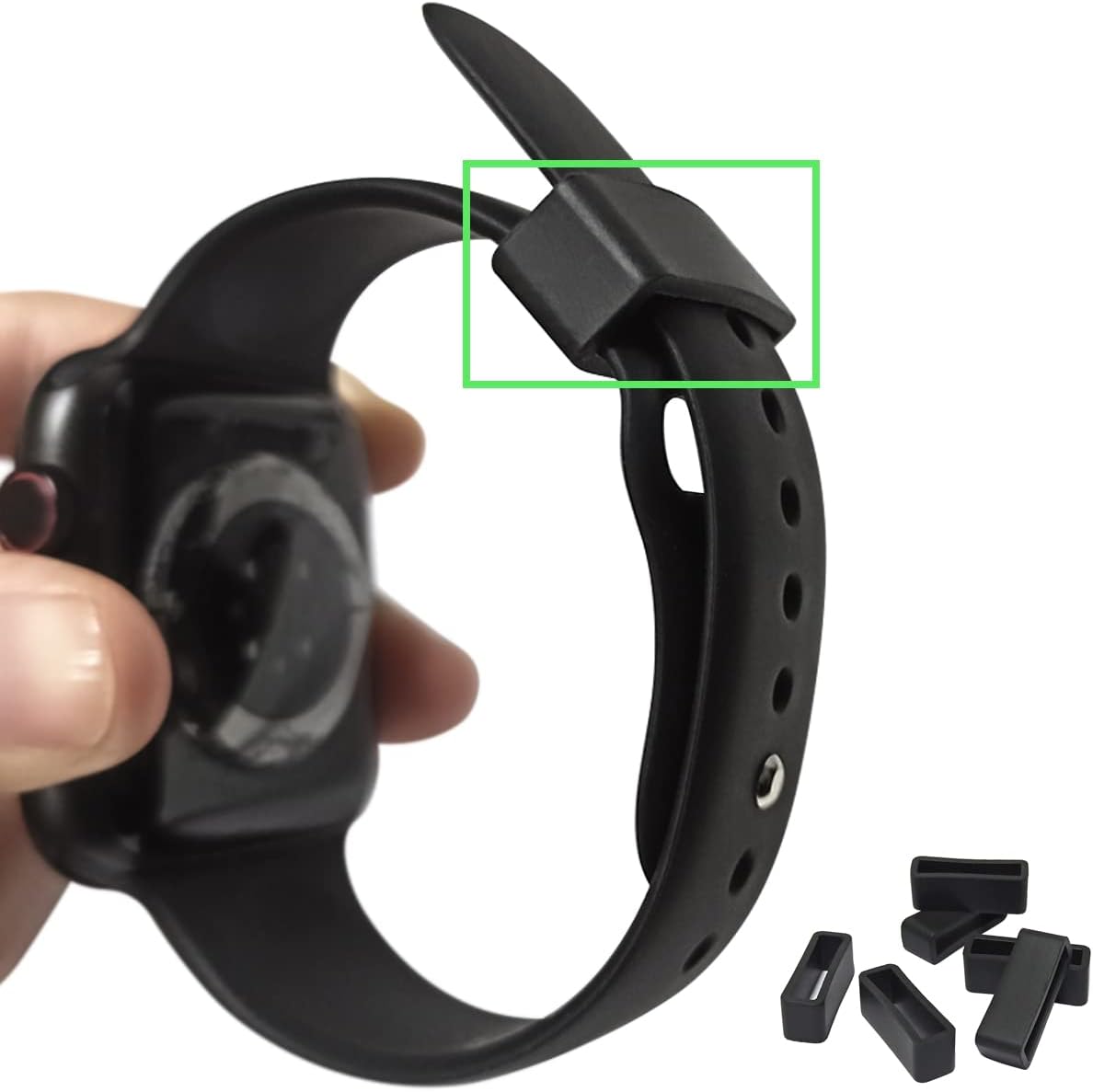 yuntop 6 Pcs Watch Band Loop Holder Keeper for Resin Belt image 5