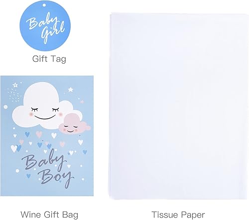 Miniatura 7 de MAYPLUSS Bolsa de regalo grande de 13 pulgadas (paquete de 2) con papel de seda para baby shower, diseño amarillo